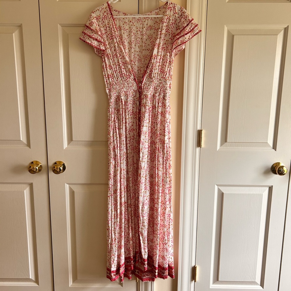 Floral Pink Maxi Dress / Poupette St Barth
